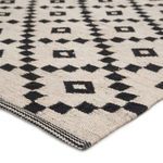 Product Image 3 for Flat Weave Durable Wool Ivory/Black Area Rug from Jaipur
