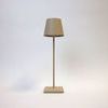 Vera Sand Poldina Mini Table Lamp with closer cropped framing and shade shown fully closed