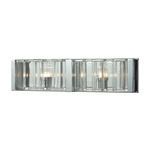 Product Image 1 for Corrugated Glass 2 Light Vanity In Polished Chrome from Elk Lighting