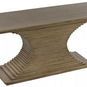 Cambio Console angled side view revealing curved layered ridges and bleached walnut finish on top