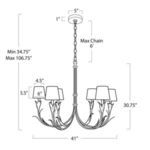 Product Image 6 for River Reed Basin Antique Gold Leaf Small Chandelier from Regina Andrew Design