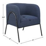 Product Image 1 for Jacobsen Denim Barrel Chair from Uttermost