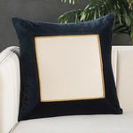 Product Image 3 for Hendrix Border Navy/ Cream Throw Pillow from Jaipur 