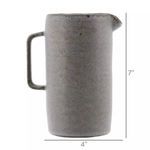 Product Image 3 for Tiburon Pitcher, Ceramic   Light Grey Glaze from Homart