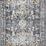 Runner version of the charcoal and gold vintage-inspired rug with elongated rectangular shape
