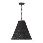 Bell-shaped pendant light from a front angle without bulb illumination