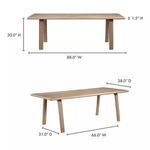 Product Image 6 for Malibu Dining Table White Oak from Moe's