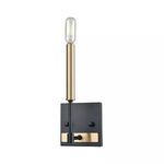 Product Image 7 for Livingston 1 Light Vanity Lamp In Matte Black And Satin Brass from Elk Lighting