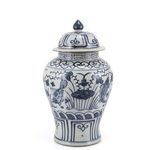 Product Image 7 for Blue & White Porcelain Temple Jar Fish Lotus Motif from Legend of Asia