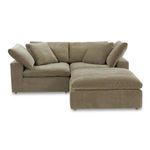 Terra Condo Nook modular sectional sofa in mocha brown Performance Technology Fabric with plush cushions and chaise lounge...
