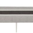 Back view of Peyton Banquette showing wide dark gray and white stripes on the fabric backrest.