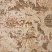 Botanical modern area rug with large-scale floral design in natural, spice, and beige tones