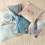 Product Image 2 for Cymbal Indoor/ Outdoor Geometric Teal/ Cream Throw Pillow 18 inch by Nikki Chu from Jaipur 