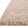 Close-up low-angle side view of Giana Blush Rug showing detailed raised wool texture and edge