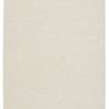 Rectangular beige and ivory indoor/outdoor rug with handwoven braided texture and heathered design