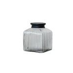 Product Image 3 for Square Glass Jar with Lid, Clear and Black from Creative Co-Op