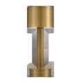 Side view of Traverse Lamp showing ribbed vertical column and cylindrical base