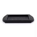 Side profile view highlighting low height and flat rim of the tray