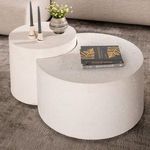 Product Image 25 for Meza White Round Nesting Drum Coffee Tables from Four Hands
