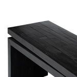 Top corner close-up illustrating surface texture and wood grain pattern