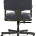 Rear view of Briar Executive Chair showing open back design with wood frame and fabric backrest