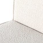 Close-up view of seat-back junction highlighting seam and fabric texture on Hobson chair