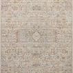 Milena Ivory / Ochre Rug with vintage-inspired motifs in neutral grey, beige, and ochre tones