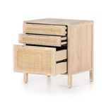 Three drawers extended mid-way, showing alignment and wood construction