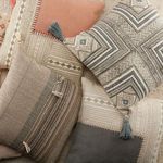 Product Image 4 for Saskia Gray/ Cream Tribal Polyester Throw Pillow from Jaipur 