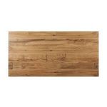 Full isolated side profile of Lia Bed showing the solid wood frame and headboard thickness