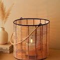 Product Image 5 for Natural Iron & Bamboo Round Lantern Dia 9.75" from BIDKHome