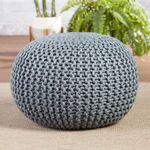 Product Image 3 for Asilah Indoor/ Outdoor Solid Slate Round Pouf from Jaipur 