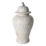 Product Image 4 for Sage Green Embossed Fish Temple Jar from Legend of Asia