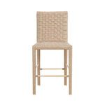 Product Image 1 for Burbank Natural Rope Basketweave Pattern Counter Stool With Antique Brass Stretcher from Worlds Away