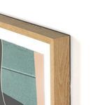 Close-up showing wood grain texture and mitered corner edges of the frame