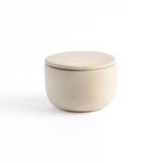 Close-up interior view of single salt jar highlighting smooth finish