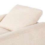 Angled back and side showing recliner cushions slightly tilted back for comfort
