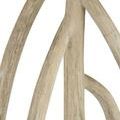 Close-up of the wood grain texture pattern on curved concrete legs resembling mangrove roots