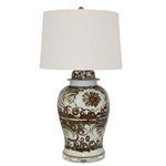Product Image 3 for Brown Silla Flower Porcelain Temple Jar Lamp from Legend of Asia