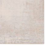 Zoomed-in view of corner showing detailed high-low texture and faded lines in cream and tan