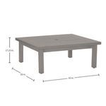 Product Image 7 for Club Aluminum Mahogany Square Coffee Table from Summer Classics