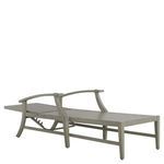 Side view of Croquet Aluminum Chaise showing extended flat backrest and taupe finish