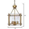 Glenn chandelier dimensions overlay showing 14 inches wide by 19 inches high size