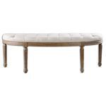 Product Image 2 for Uttermost Leggett Tufted White Bench from Uttermost