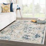 Product Image 4 for Dreslyn Floral Light Gray/ Blue Rug from Jaipur 