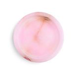 Round Pink Alabaster Tray with soft pink tones and natural veining in a smooth polished finish