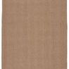 Full rectangular view of the solid tan Iver rug showing the uniform braided texture across the surface