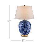 Product Image 9 for Nami Blue & White Porcelain Table Lamp from Currey & Company