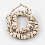 Product Image 3 for White Drum Double Cross Kenya Cow Bone Beads Per String from Legend of Asia