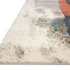 Side angle showing medium pile height and detailed edge stitching of Spirit Stone Multi Rug